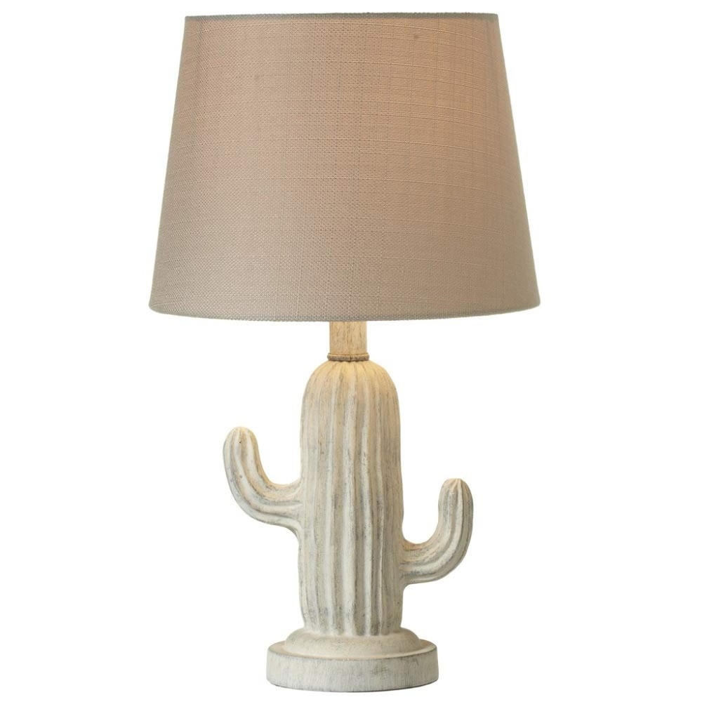 Gray Wash Saguaro Cactus Accent Lamp